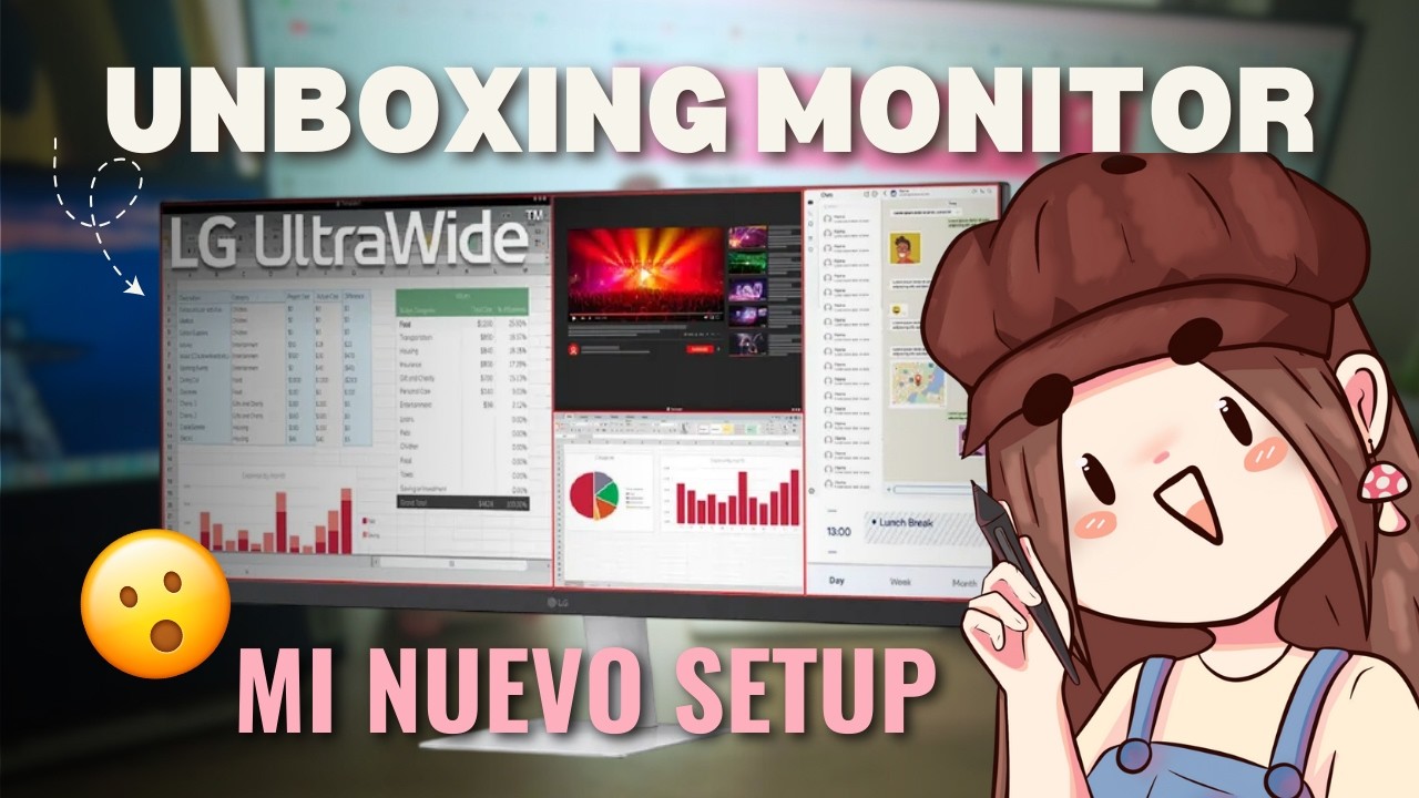 📦 UNBOXING Monitor LG Ultrawide 😍🖥️ | Tour por mi Setup ✨