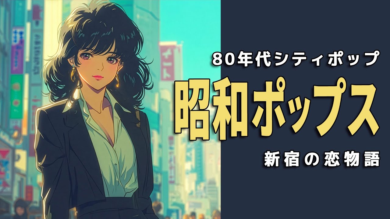 【80年代ポップス】昭和の新宿で働く女性の恋の歌｜サックスが泣く歌謡シティポップ【作業用BGM】