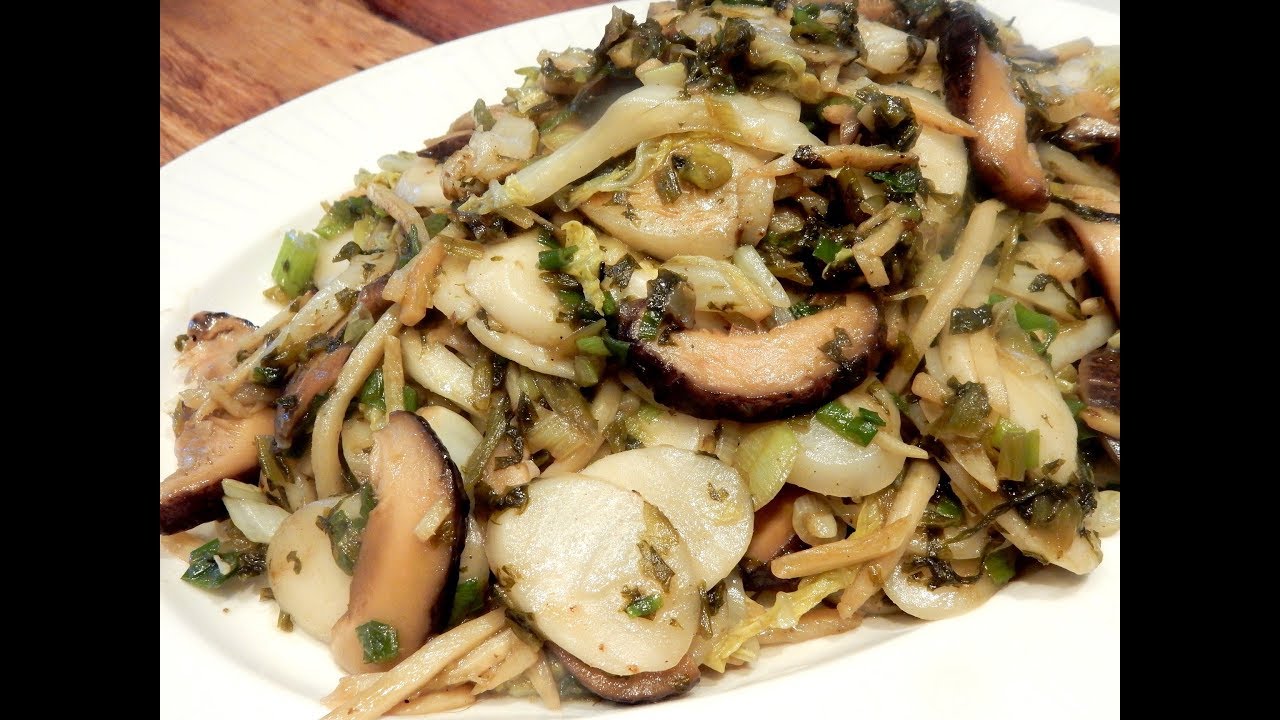 S2Ep56-Shanghai Vegetarian Stir Fry Rice Cakes 上海素炒年糕
