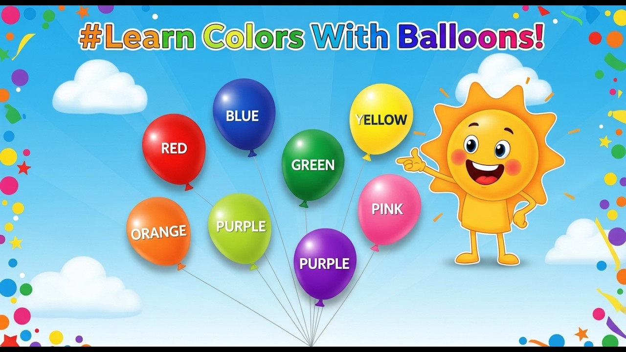 Learn Colors With Balloons for Kids 🎈 | Fun Color Learning Video for Toddlers