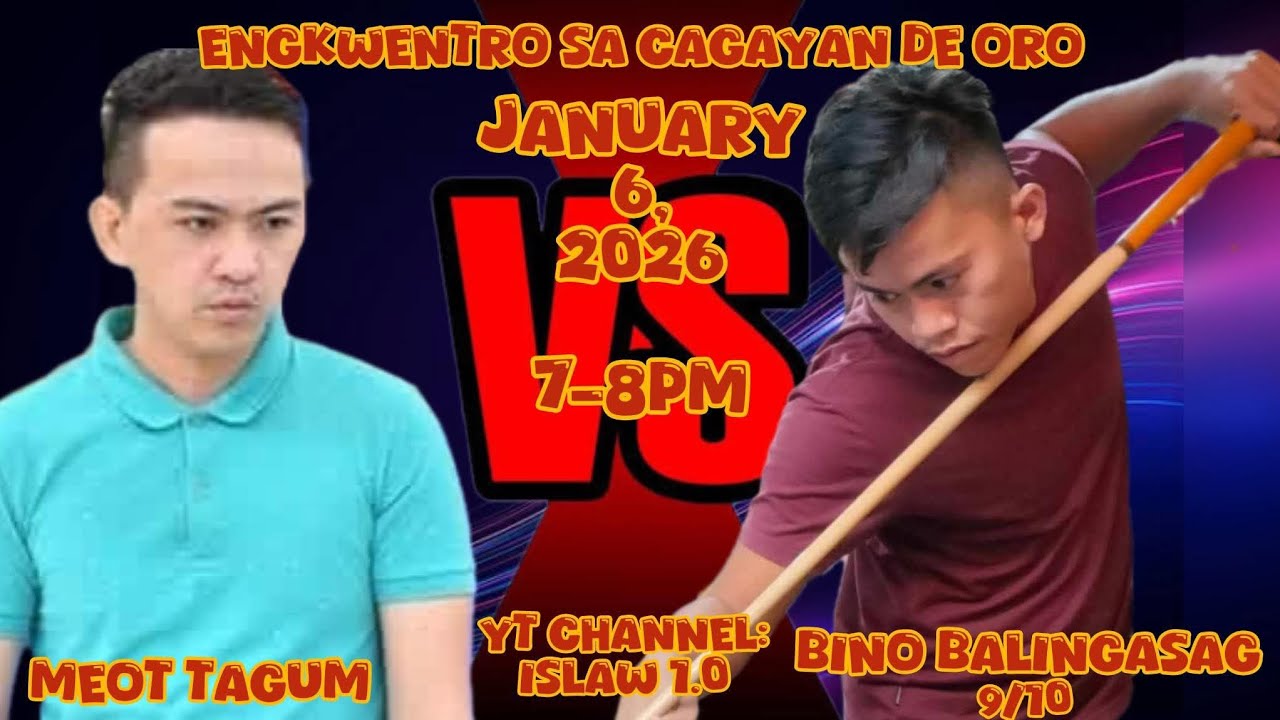 Bino balingasag 9/10 vs Meot tagum 10Balls parihas Bet: 110k engkwentro sa humayan