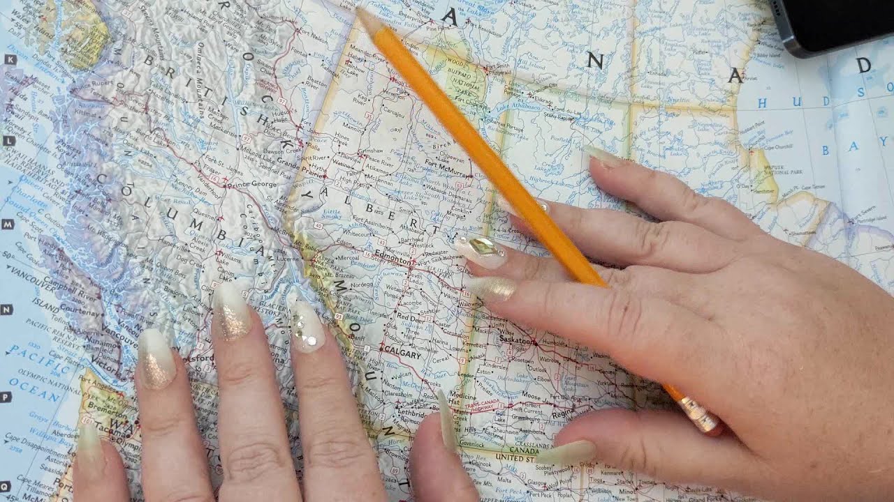 ASMR ~ Alberta, Canada History & Geography ~ Soft Spoken Map Tracing Google Earth