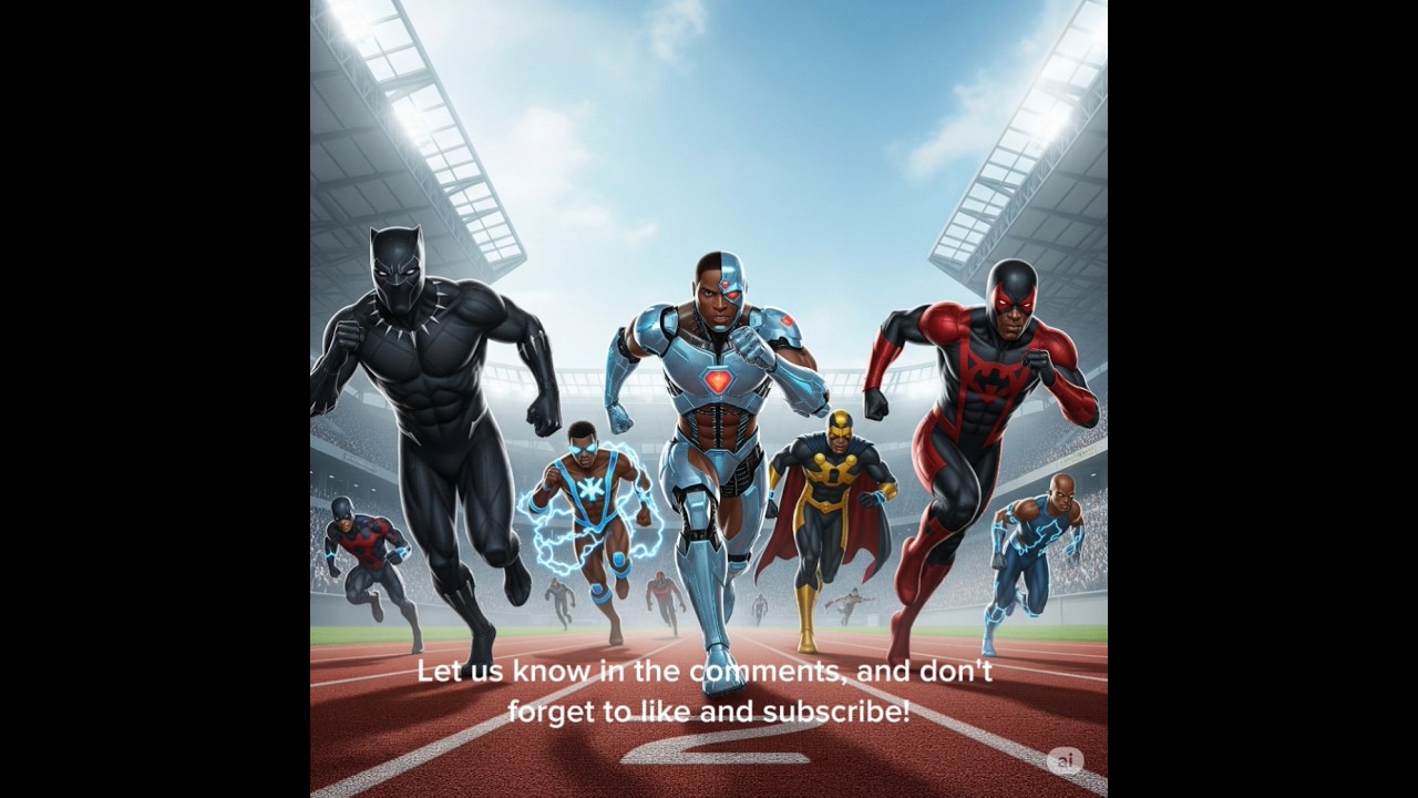 Top 5 Fastest Black Superheroes #marvelcomics #cyborg #dccomics #comics #superhero #icon #viral