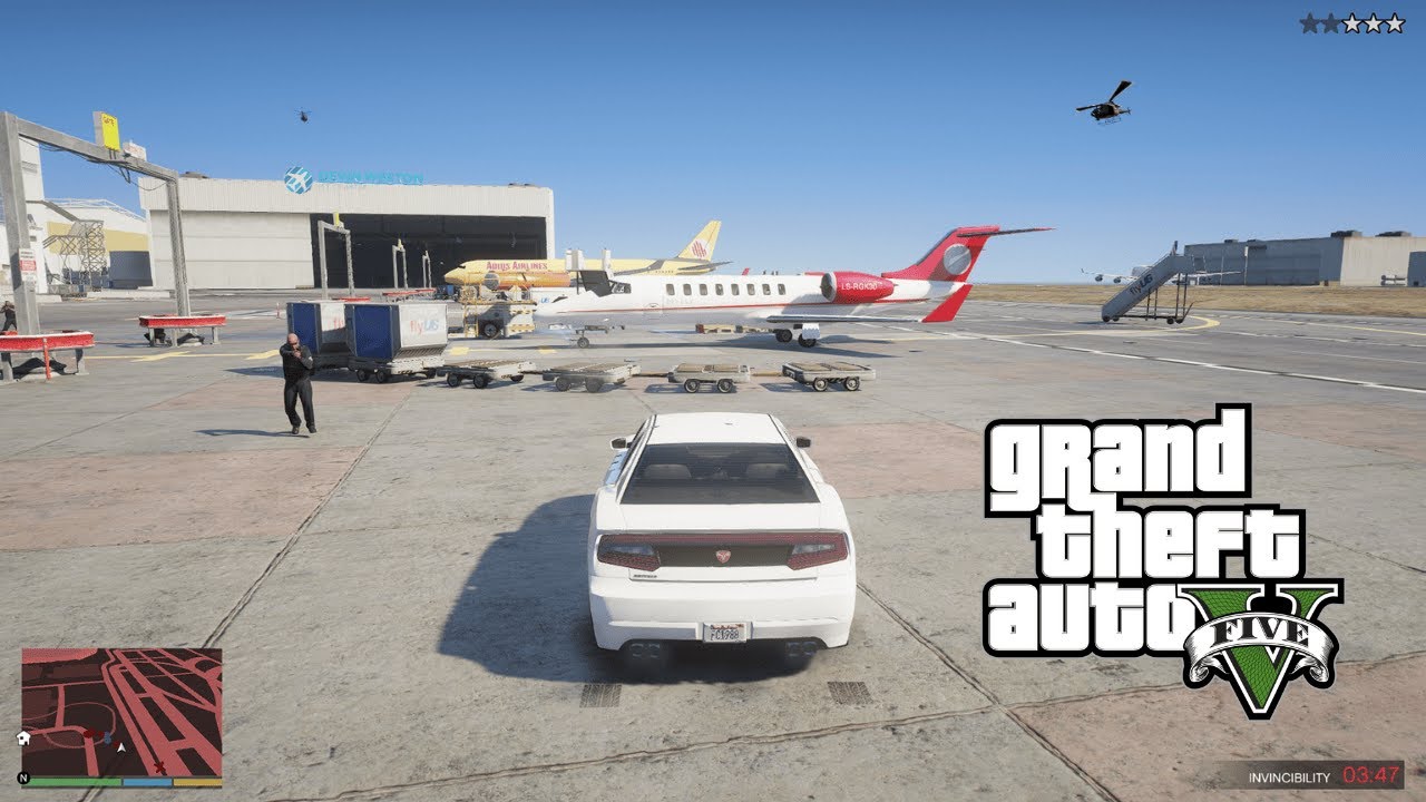 EPIC Plane Heist in GTA V! Stealing a Jet from the Airport!