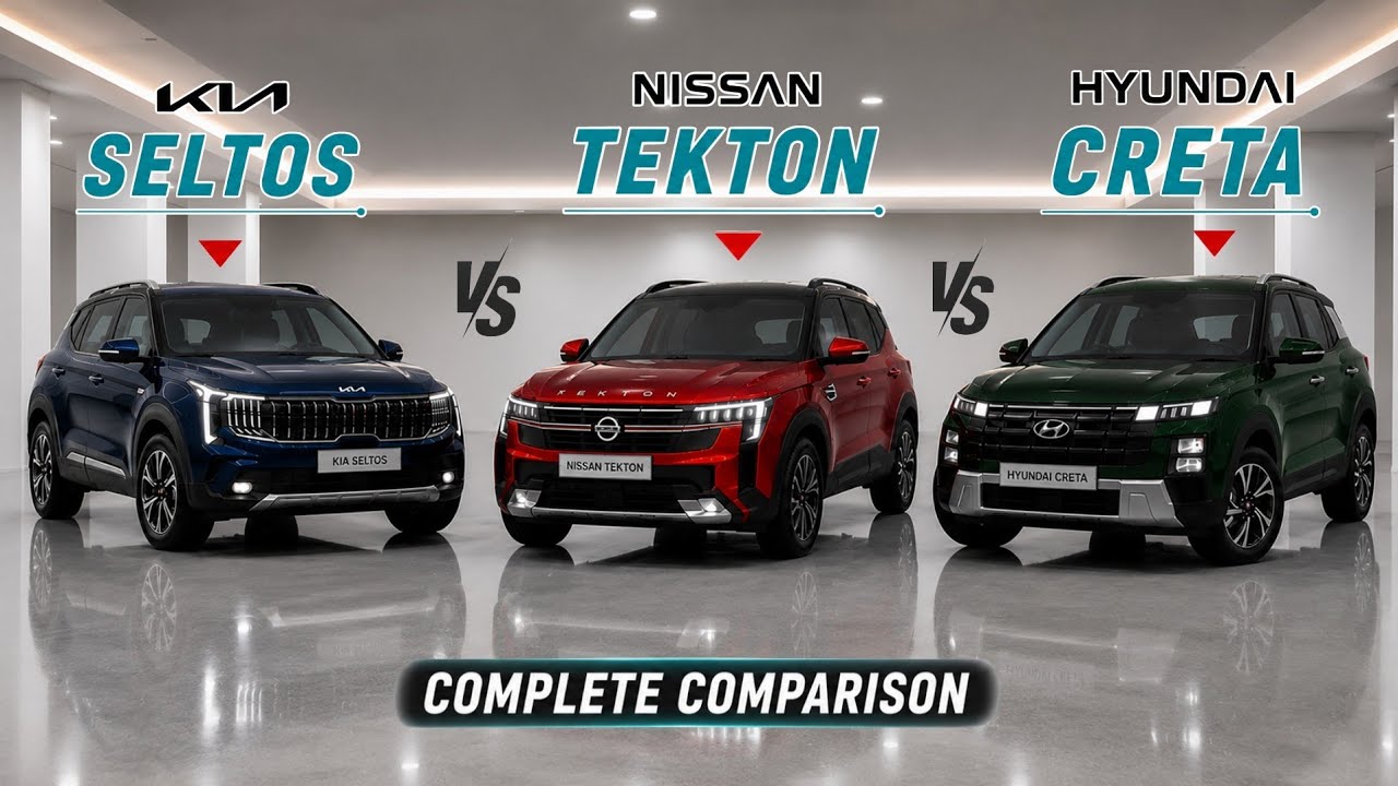 Nissan Tekton vs Hyundai Creta vs Kia Seltos | Por&oacute;wnanie osiąg&oacute;w, bezpieczeństwa i wyposażenia #...