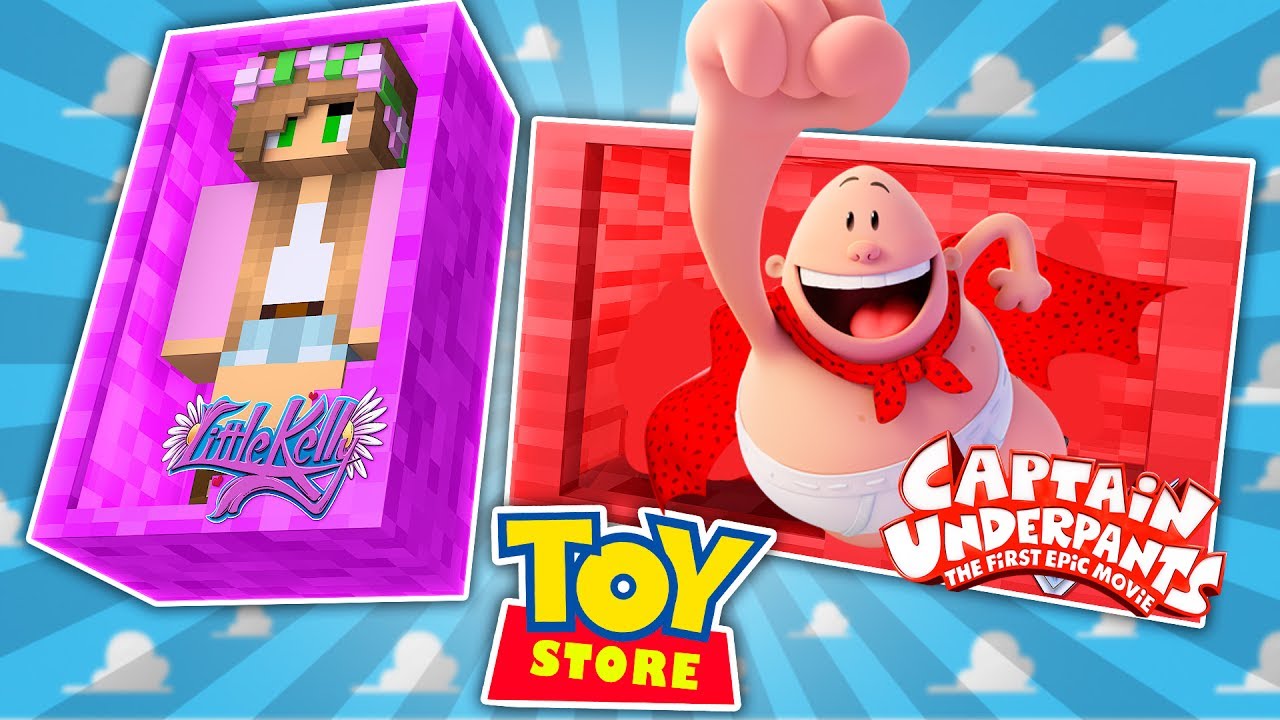 Minecraft TOYSTORE: CAPTAIN UNDERPANTS PRANKS THE STORE! w/LittleKellyandCarly (CustomRoleplay)