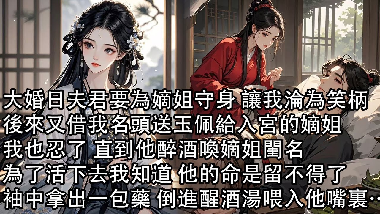 【一口氣看完】大婚日夫君要為嫡姐守身 讓我淪為笑柄，後來又借我名頭送玉佩給入宮的嫡姐，我也忍了 直到他醉酒喚嫡姐閨名，為了活下去我知道 他的命是留不得了，袖中拿出一包藥 倒進醒酒湯喂入他嘴裏…