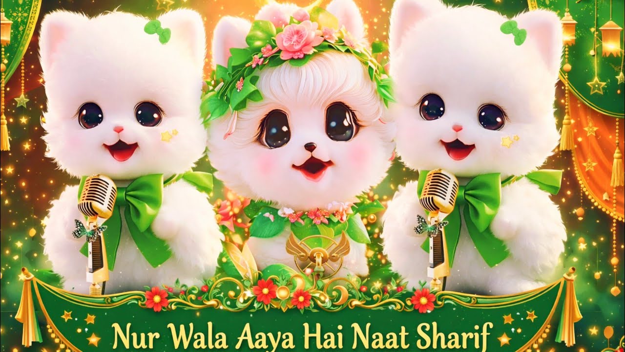 Cute Billi Naat Sharif 🐱 Noor Wala Aaya Hai | Islamic Cat Video | Trending Viral 2026