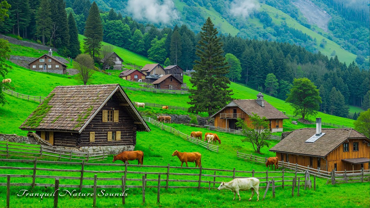 Спокойная музыка 🌿 Потрясающие пейзажи Швейцарии для глубокого расслабления и снятия тревоги
