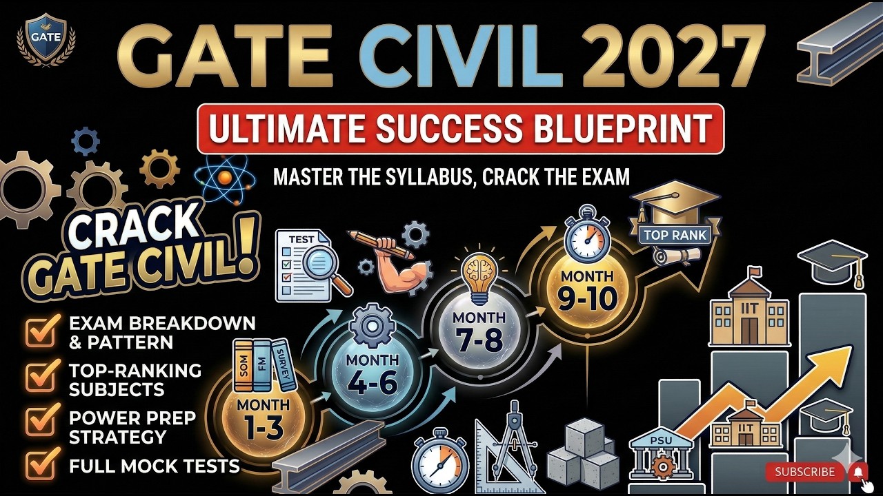 GATE Civil Engineering 2027: The Ultimate 10-Month Preparation Strategy & Blueprint