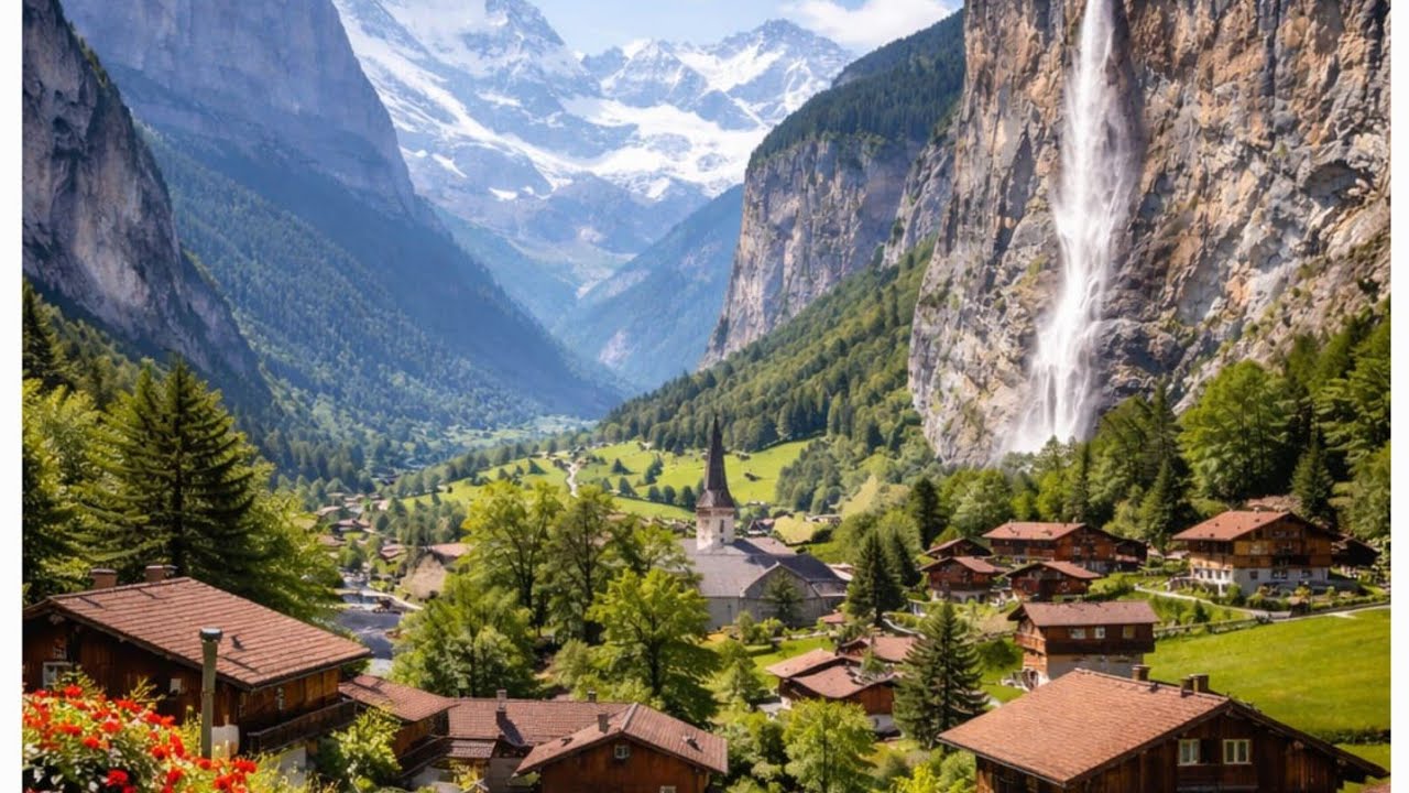  🇨🇭 Switzerland 🇨🇭 Lauterbrunnen,Walking & driving.