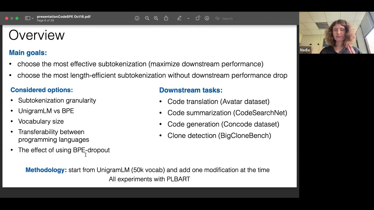 Pretrained models of code: the effect of subtokenization and probing analysis