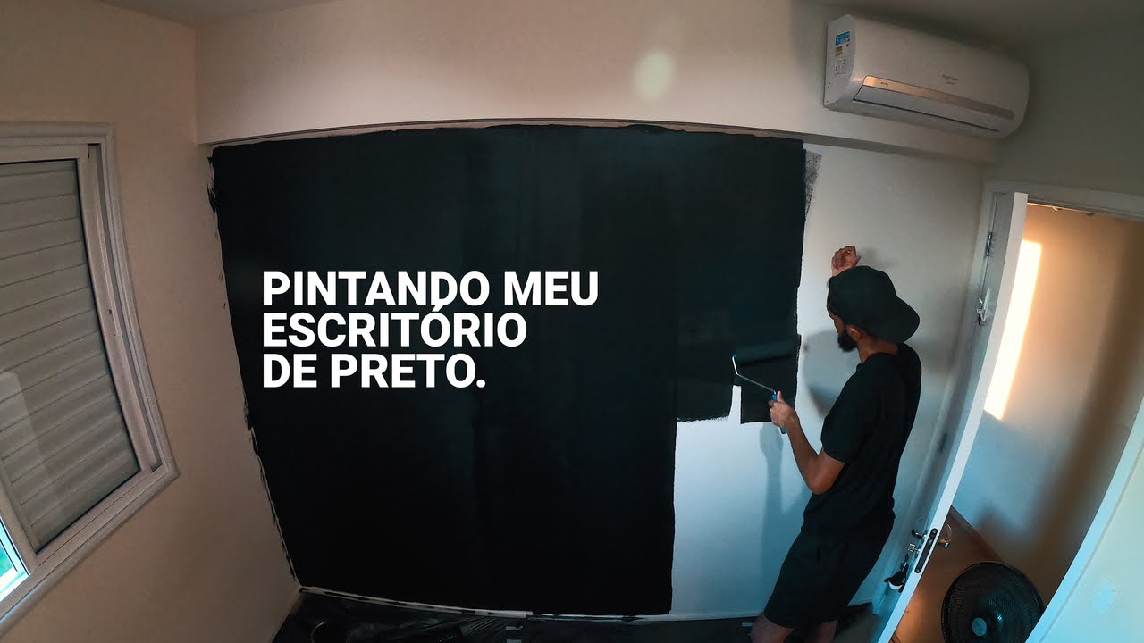 como eu pintei meu escritório de preto