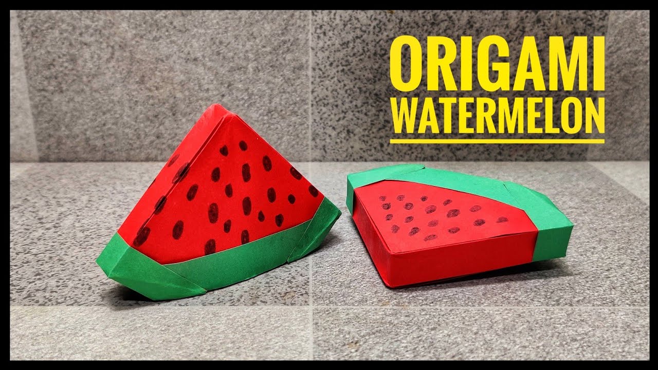 Origami Watermelon | Origami tutorial | Paper craft