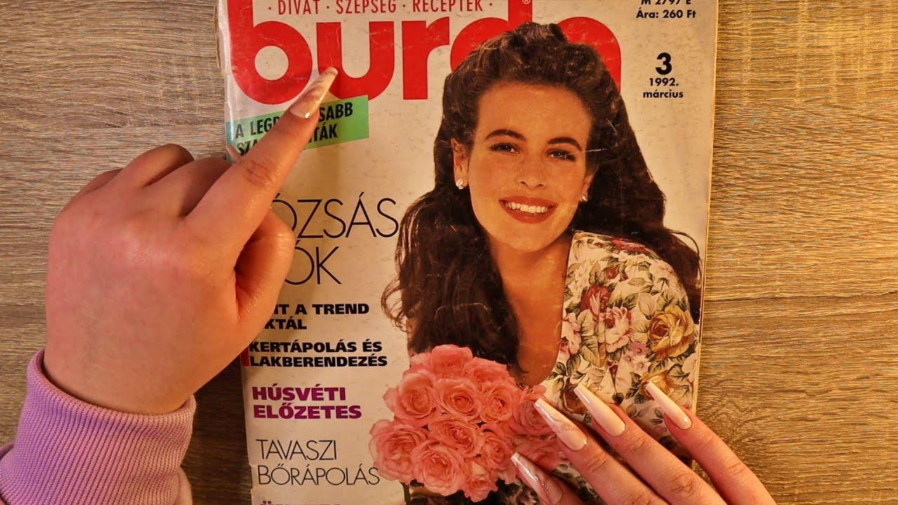 [Magyar ASMR] 30 Éves Burda Magazin Lapozgatása Suttogással