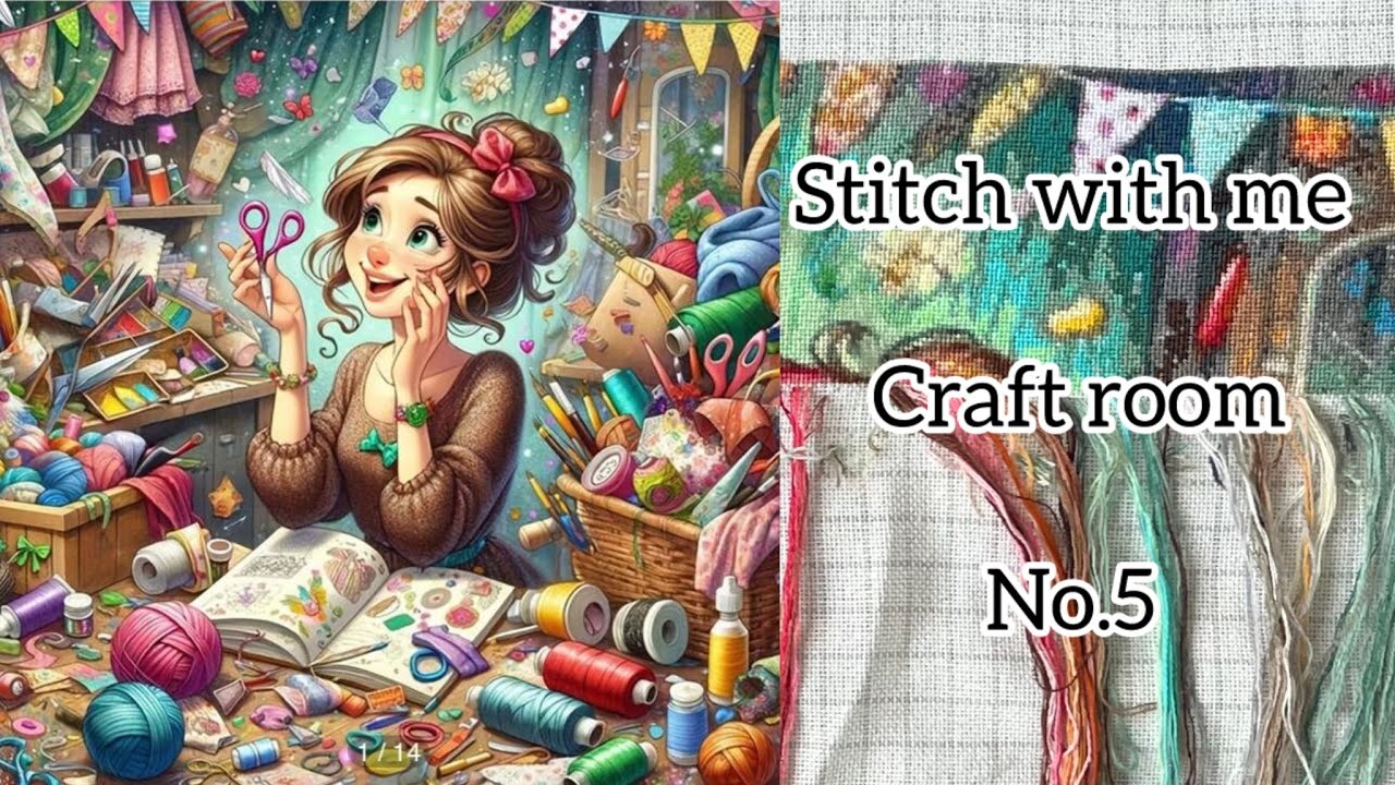 Stitch with me 🪡… Craft room  No.5