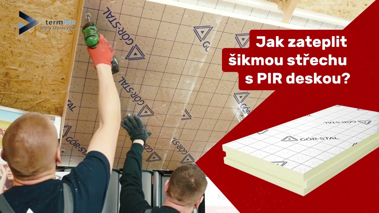 Zateplení šikmé střechy pomocí PIR desek