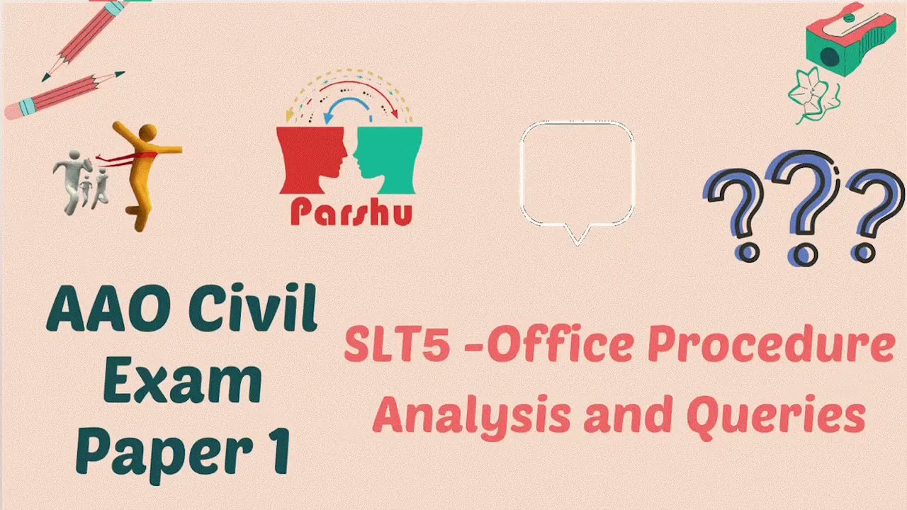 Office procedure and English comprehension MCQ analysis-AAO CIVIL Examination test series paper 1