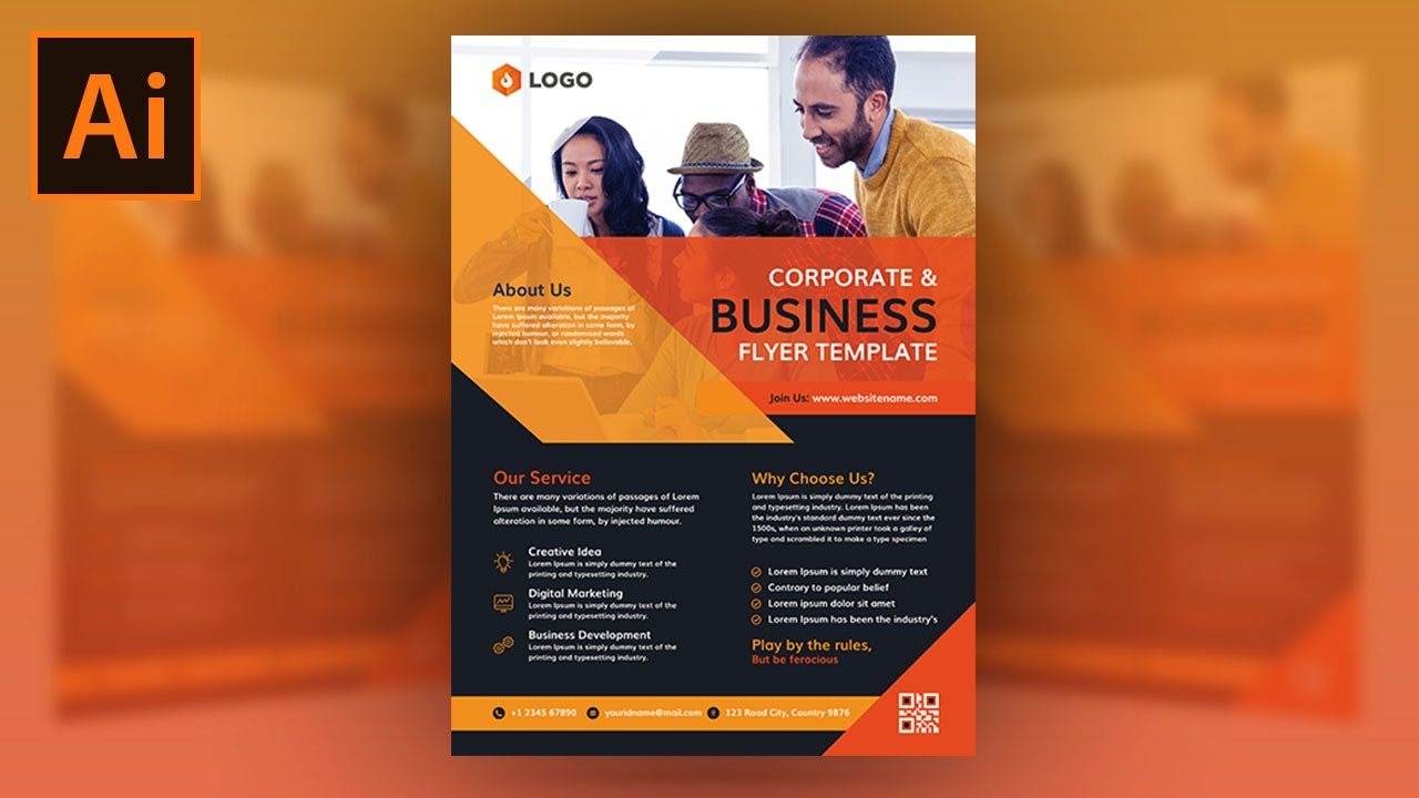 Business Flyer Design in Adobe Illustrator