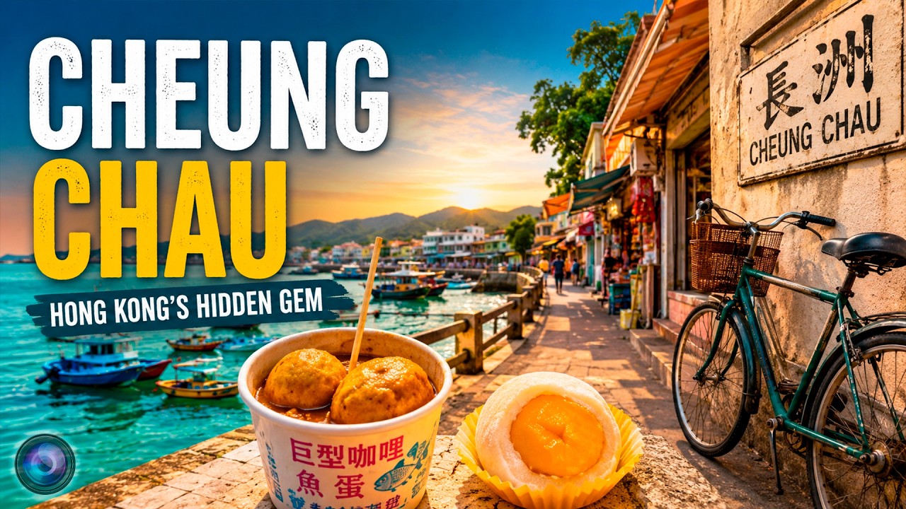 HONG KONG Day Trip: Cheung Chau Island Walking Tour 🇭🇰 | Street Food, Market & Beach [4K HDR]