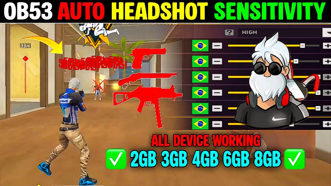 Free Fire Headshot setting 2026 ⚡ Best Sensitivity Settings ⚙️| Sensitivity + Hud Settings Free Fire