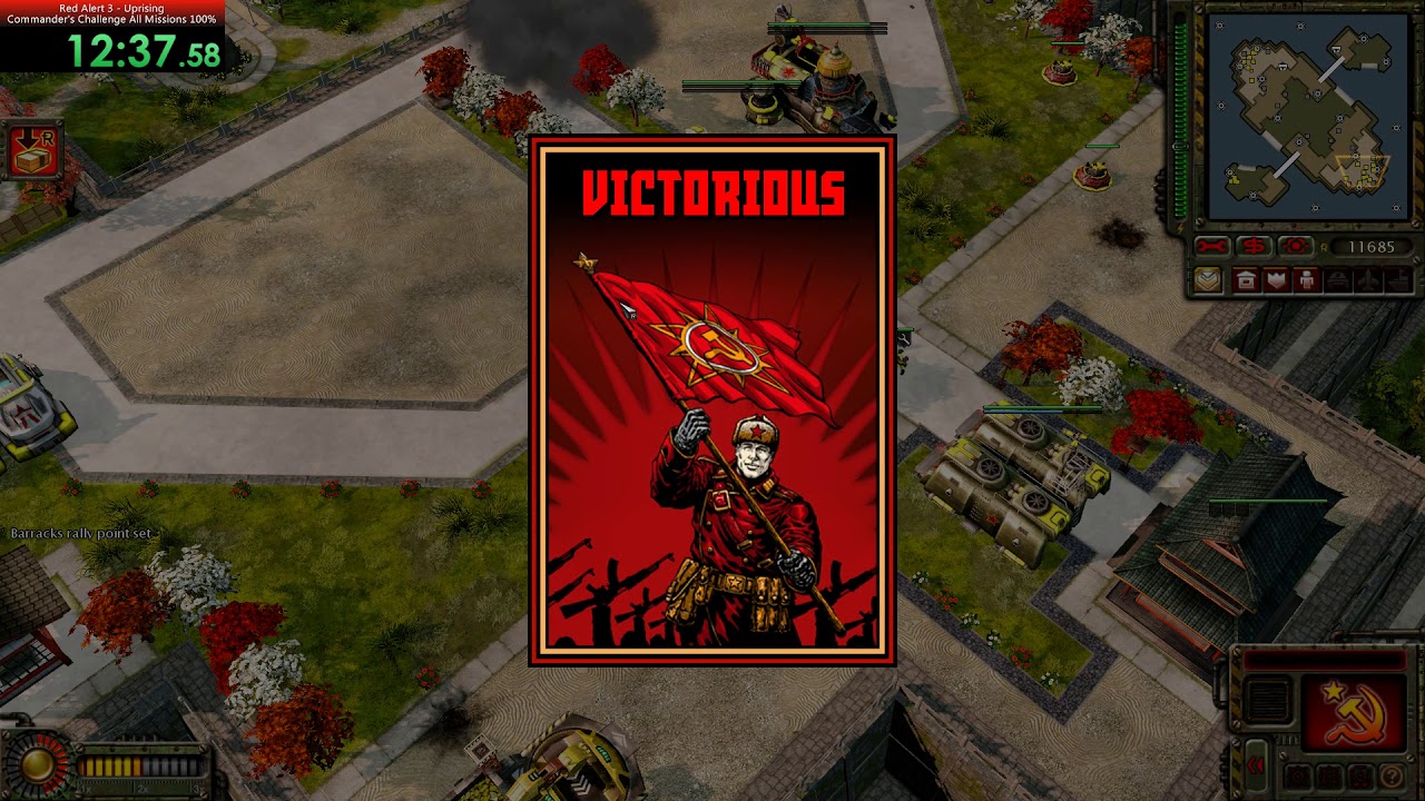 Red Alert 3 Uprising. Commander's challenge speedrun. All missions 100%: 