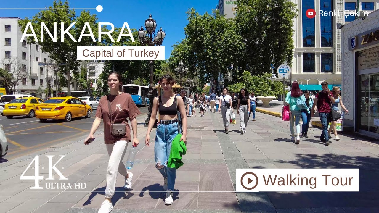 4K Ankara City Center Walking Tour | Turkey Walk 2023