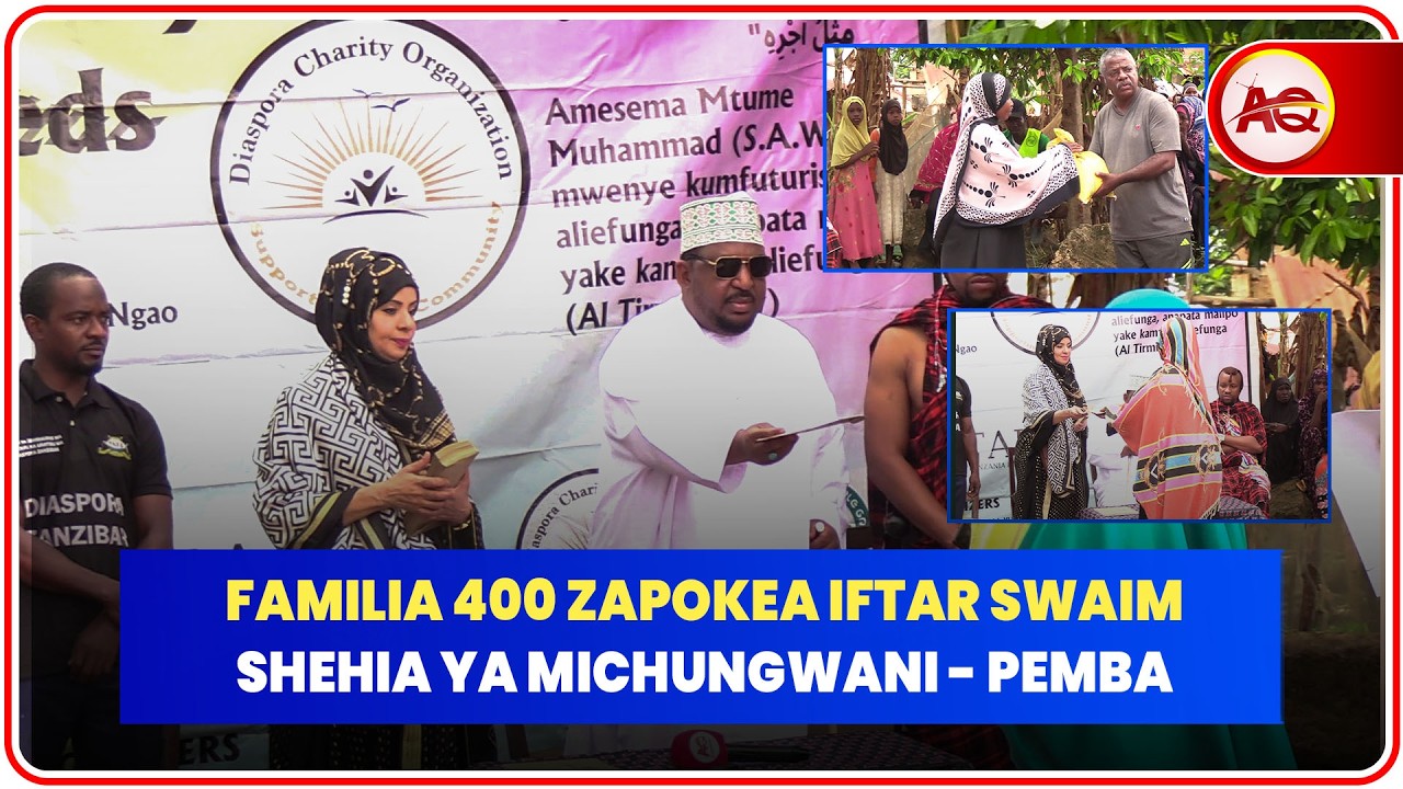 ZAIDI YA FAMILIA 400 KATIKA SHEHIA YA MICHUNGWANI WAPATA IFTAR SWAIM KUTOKA KWA WAFADHILI WA OMAN