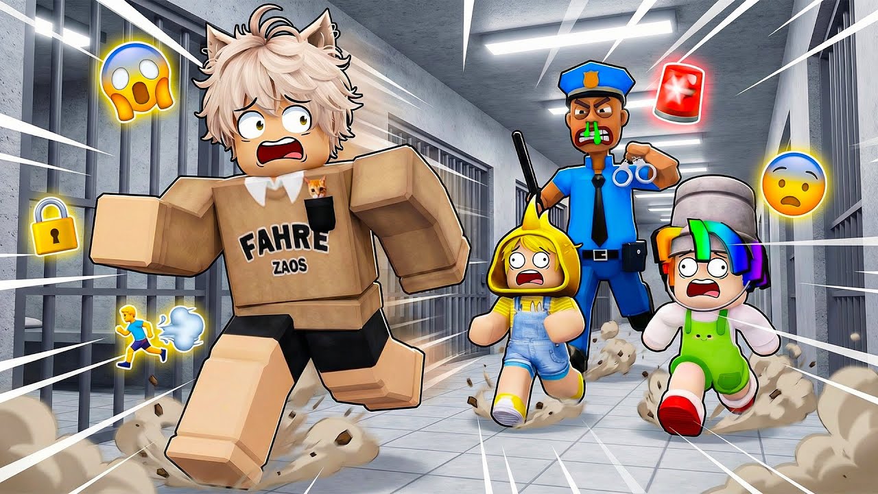 DUNDUN & LEMON KABUR DARI POLISI INGUSAN DI ROBLOX!!