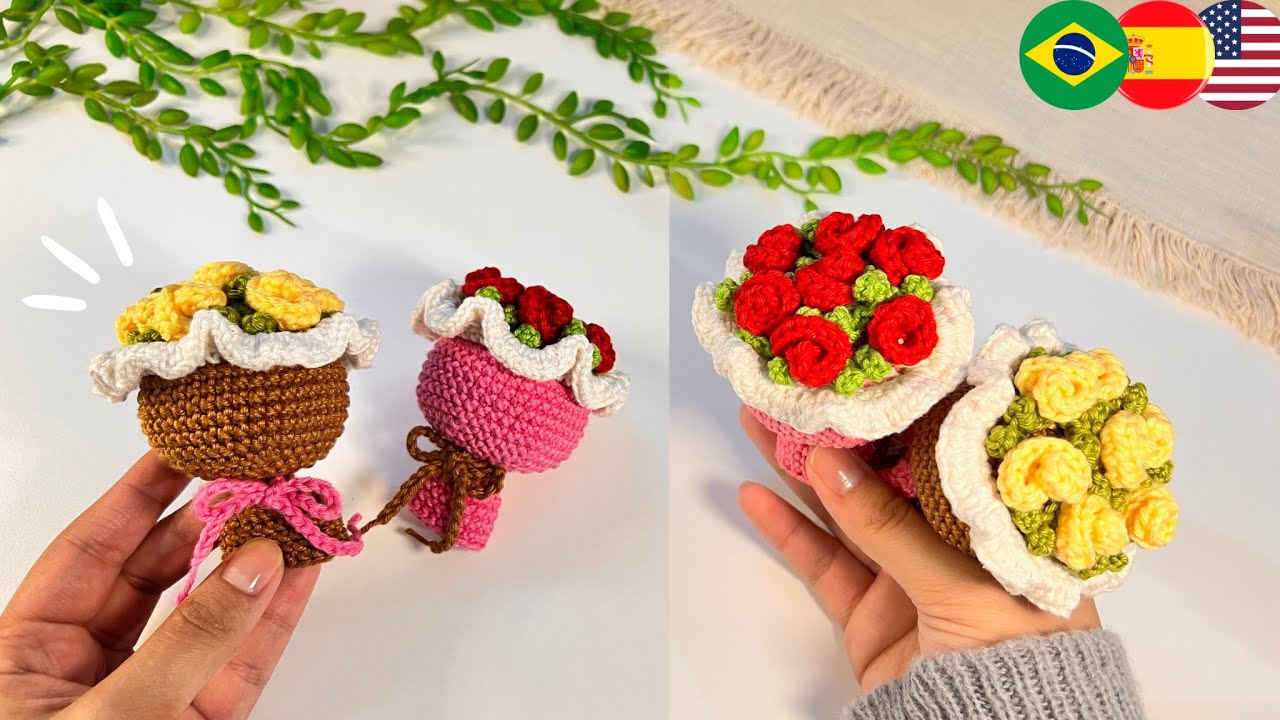 Ramo de Flores en Crochet / Tutorial Completo💐
