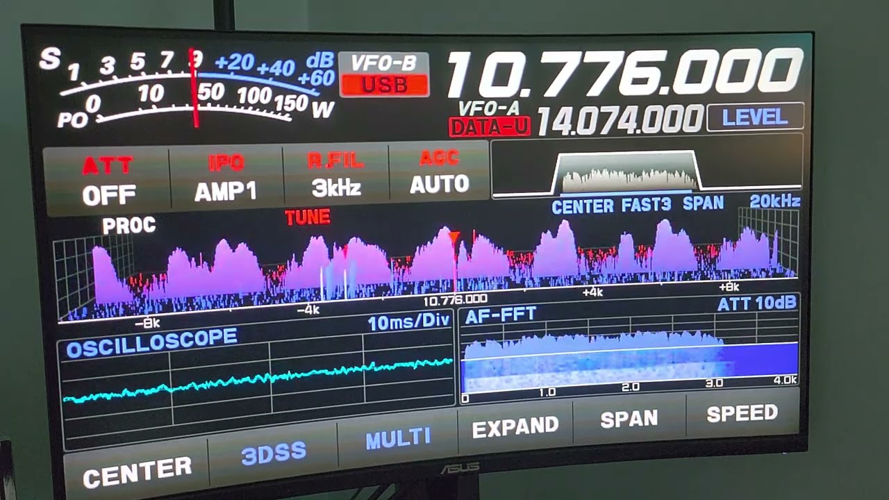 Chasing Russian SPY Numbers Stations XPA2 10776 kHz USB Shortwave Yaesu FTdx10