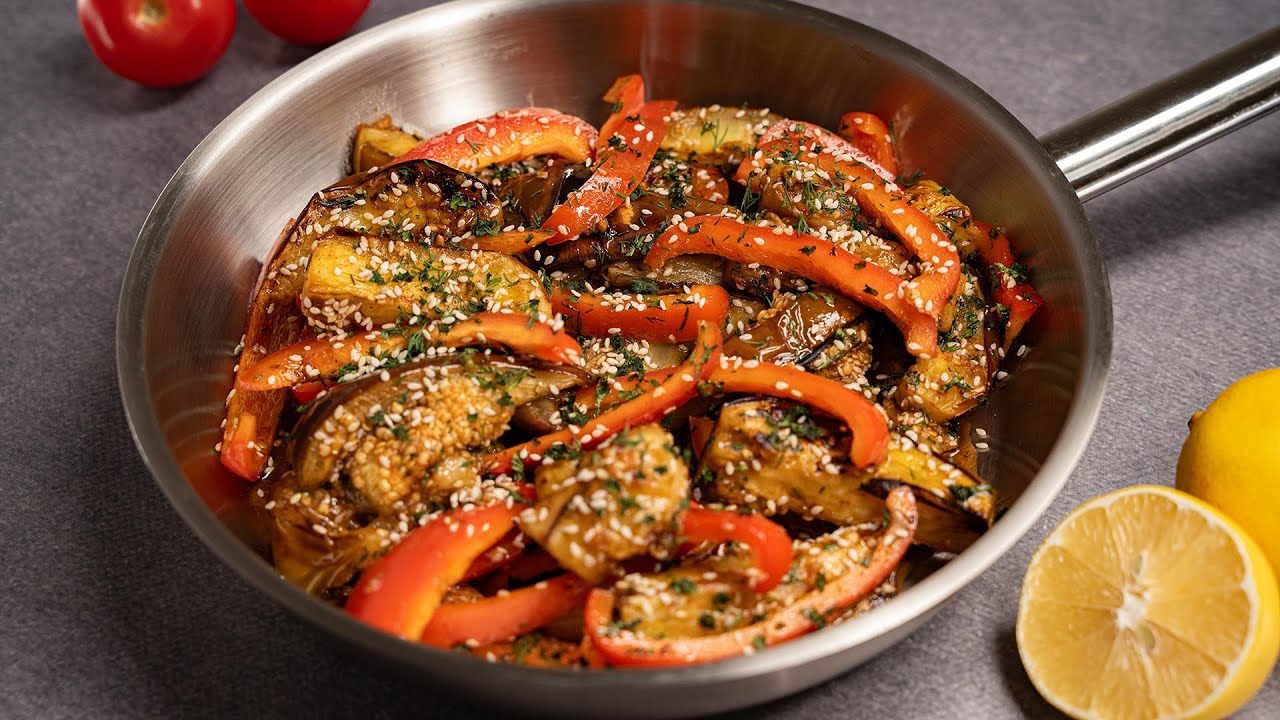 Я мог бы есть эти баклажаны каждый день! Простой, быстрый и вкусный рецепт с чесноком!
