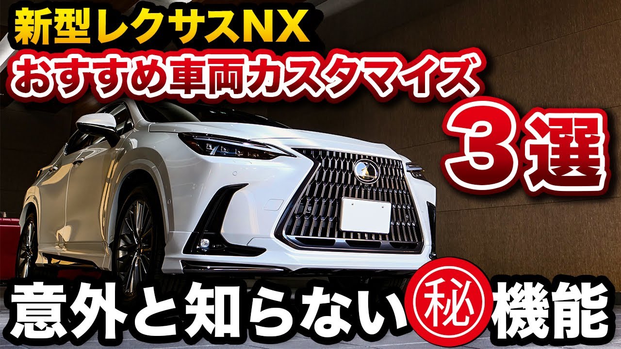 【新型NX】意外と知らない㊙機能3選！オススメの車両カスタマイズはこれ！1ヵ月点検や納車前に販売店さんに依頼して下さい！