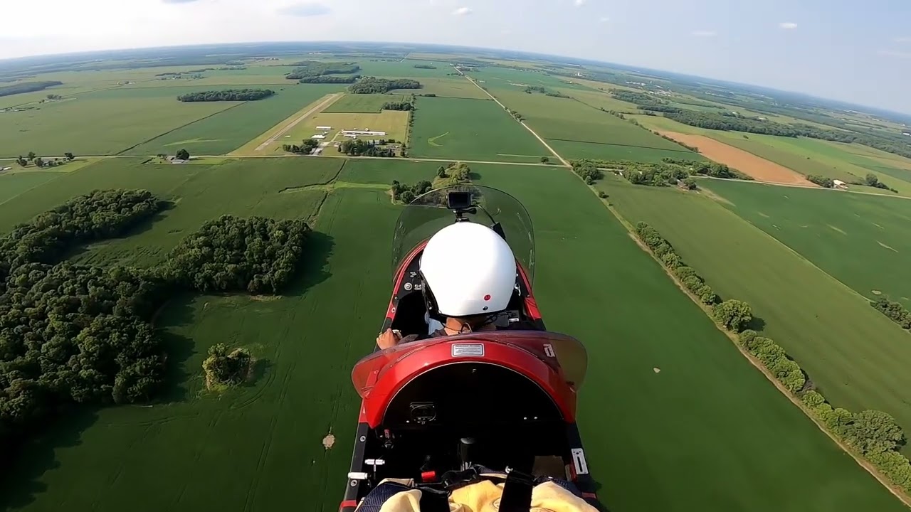 PRA Mentone 2023 Arrival of AR 1 gyroplane, being flown by Abid Farooqui