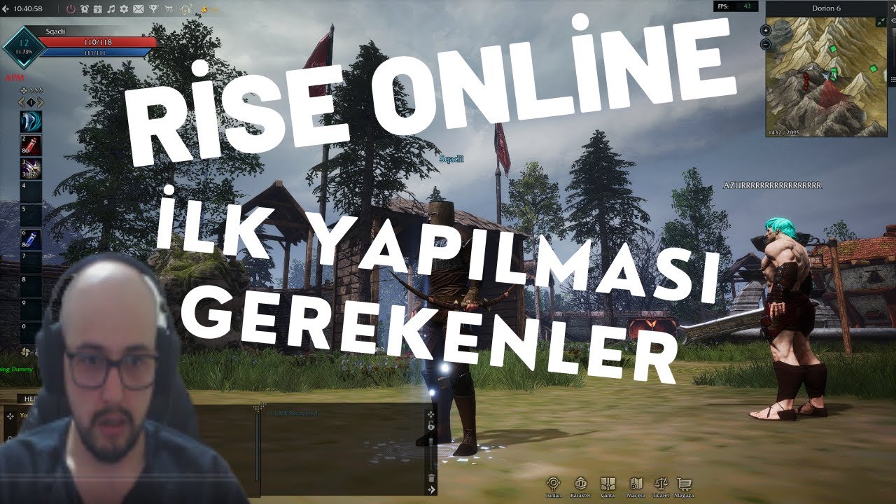RİSEONLİNE , KEŞFET#1 DORİON HARİTASINDA YAPILANLAR , QUEST NPC'Sİ ,GÖREV İTEMİ , COİN , POT,Sqadii