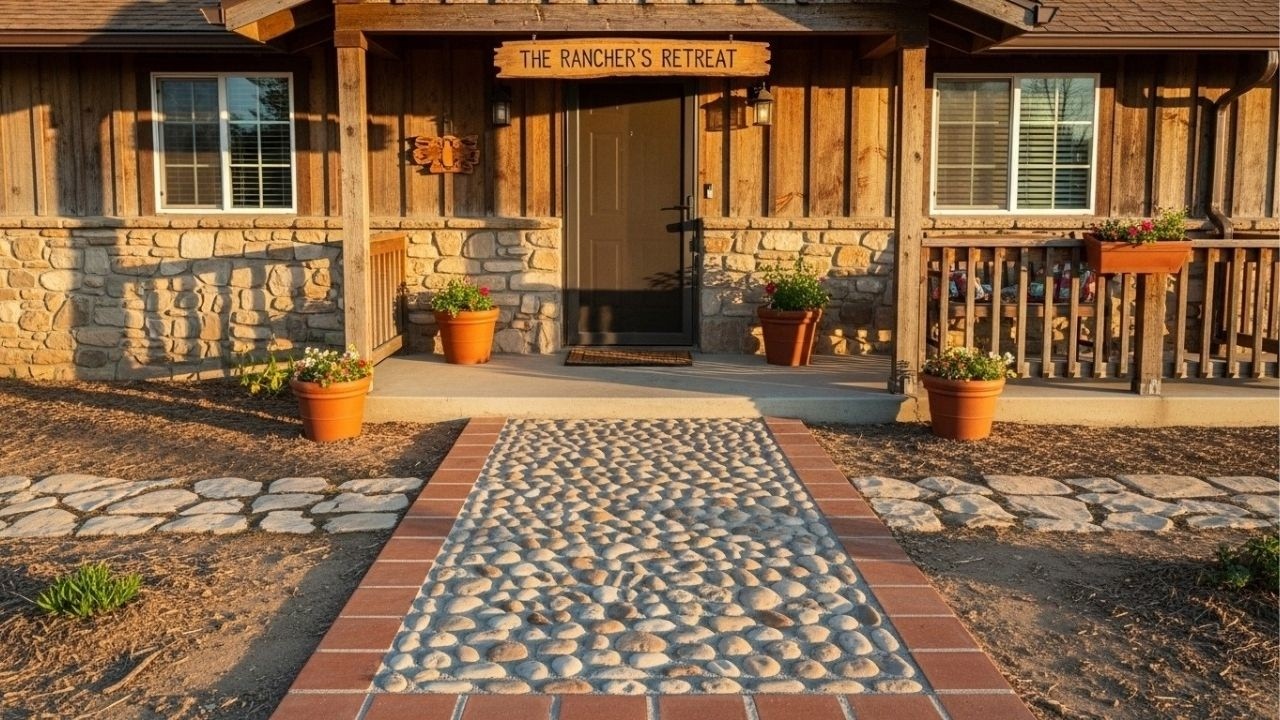 The Compact Rancher Retreat: DIY Mosaic Details for an Upgraded Rustic Aesthetic