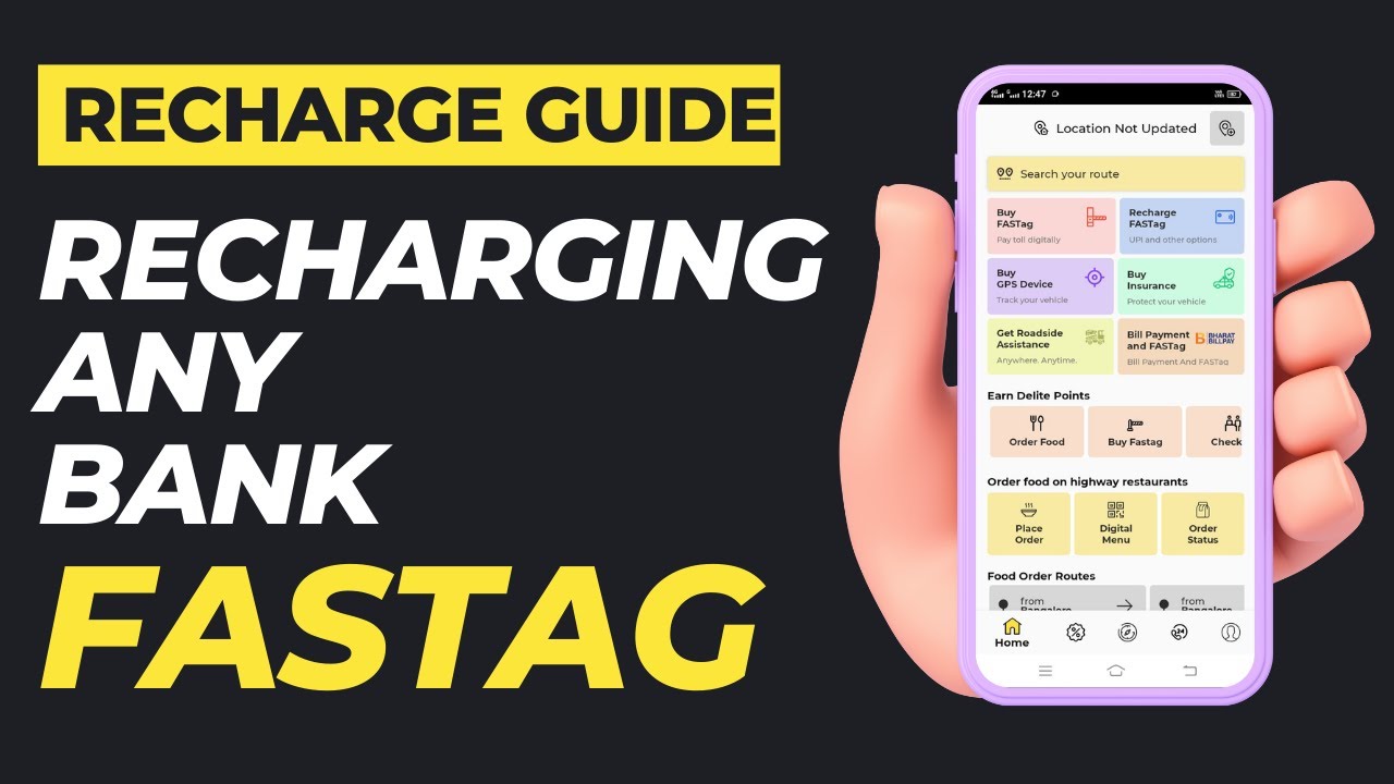 Recharging any Bank FASTag || English || Customer Recharge Guide || highway delite