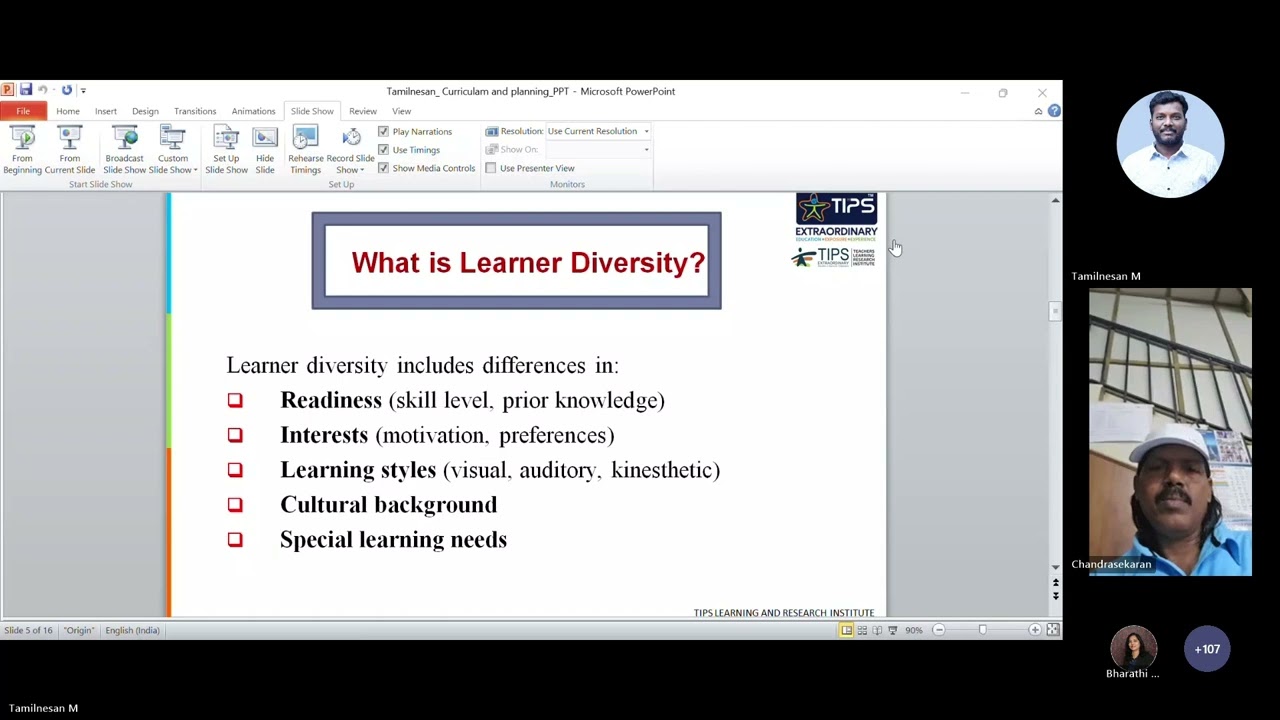 Learner Diversity by Mr Tamilnesan