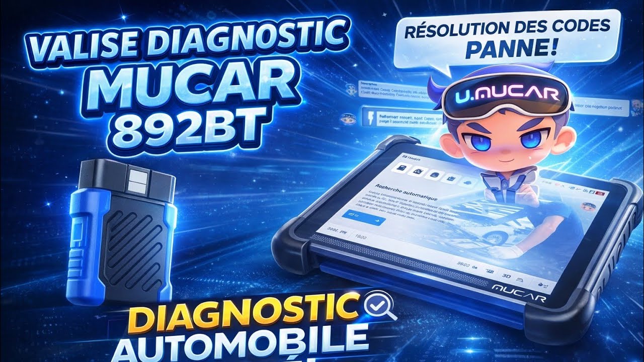 Valise Diagnostic MUCAR 892 BT  🔥👍 Premier Système de Diagnostic Intelligent avec L'IA ✨