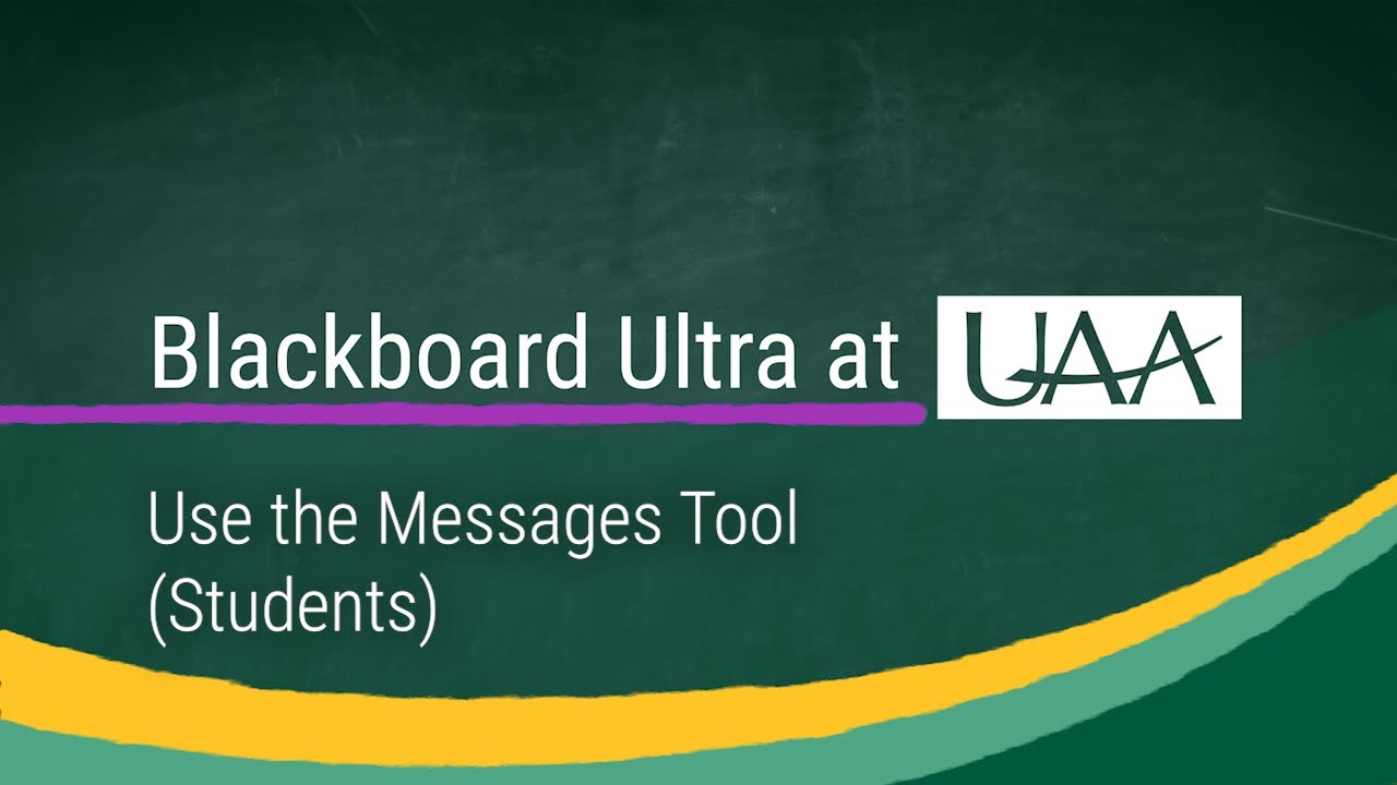 Use the Messages Tool in Ultra Course View for Students