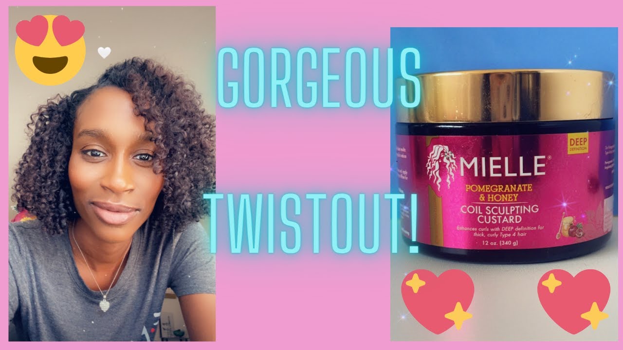 Styling my hair using Mielle Organic Pomegranate & Honey Coil Sculpting Custard