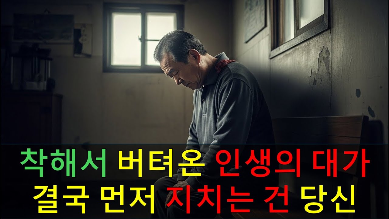 착해서 버텨온 인생의 대가ㅣ결국 먼저 지치는건 당신ㅣ인문학ㅣ인생후반ㅣ오디오북ㅣ라디오사연ㅣ지혜ㅣ#사연
