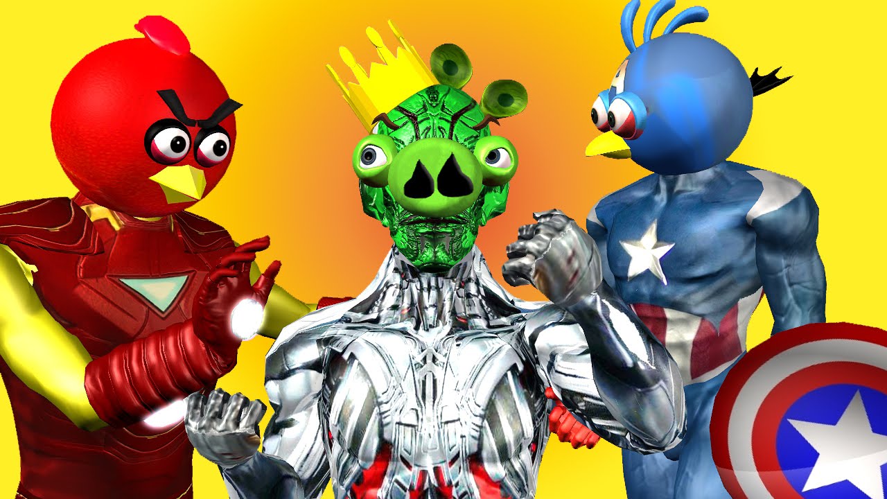 ANGRY BIRDS as AVENGERS vs. ULTRON ♫ 3D animated  future fight  mashup  ☺ FunVideoTV - Style ;-))