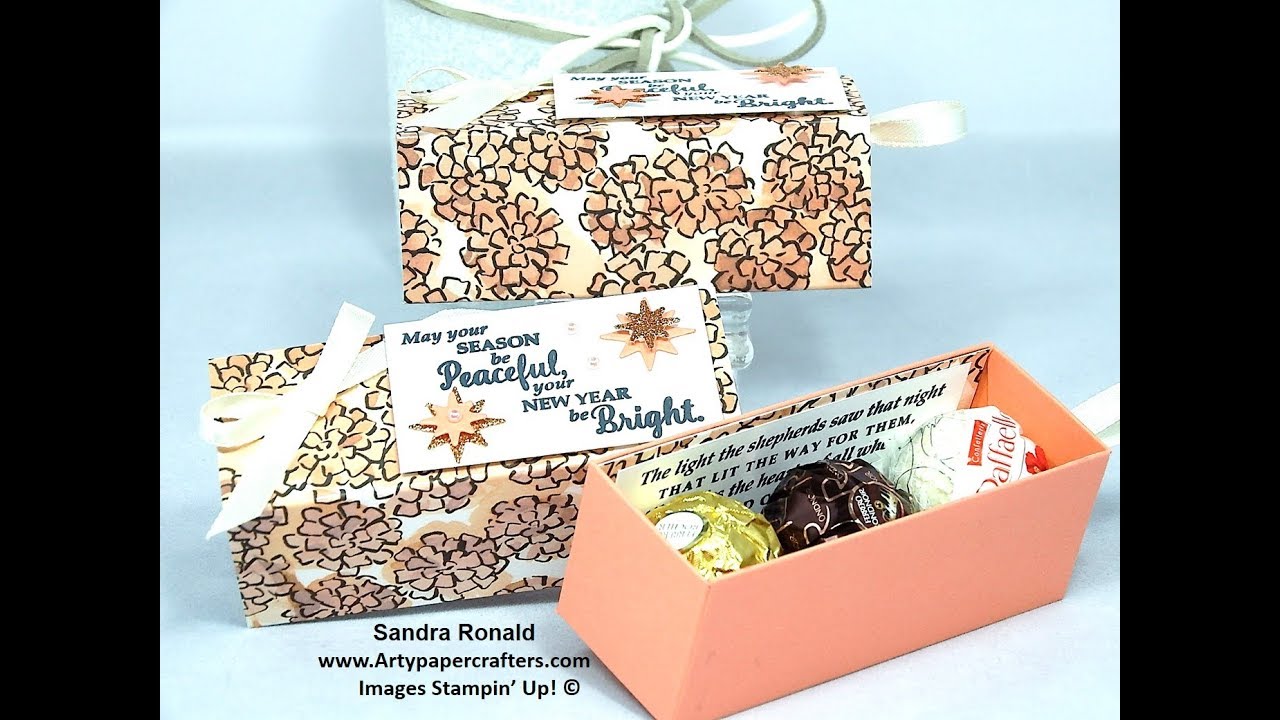 Handmade Gift Box for Ferrero Rocher with Ribbon Pull (Christmas) - Artypapercrafters.com