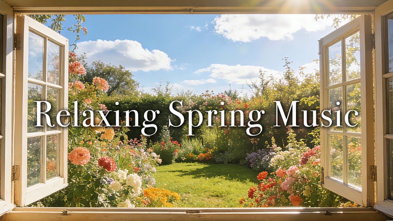 Soothing Spring Music | Relaxing Soft Piano For Study, Focus and Stress Relief | Cozy cafe vibe