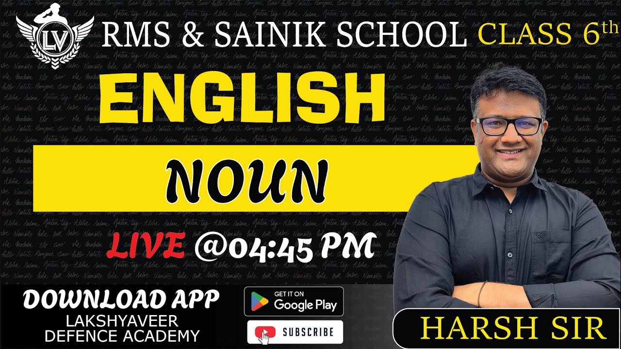 Noun for RMS & Sainik School Class 6 | Types of Noun with Exam Questions