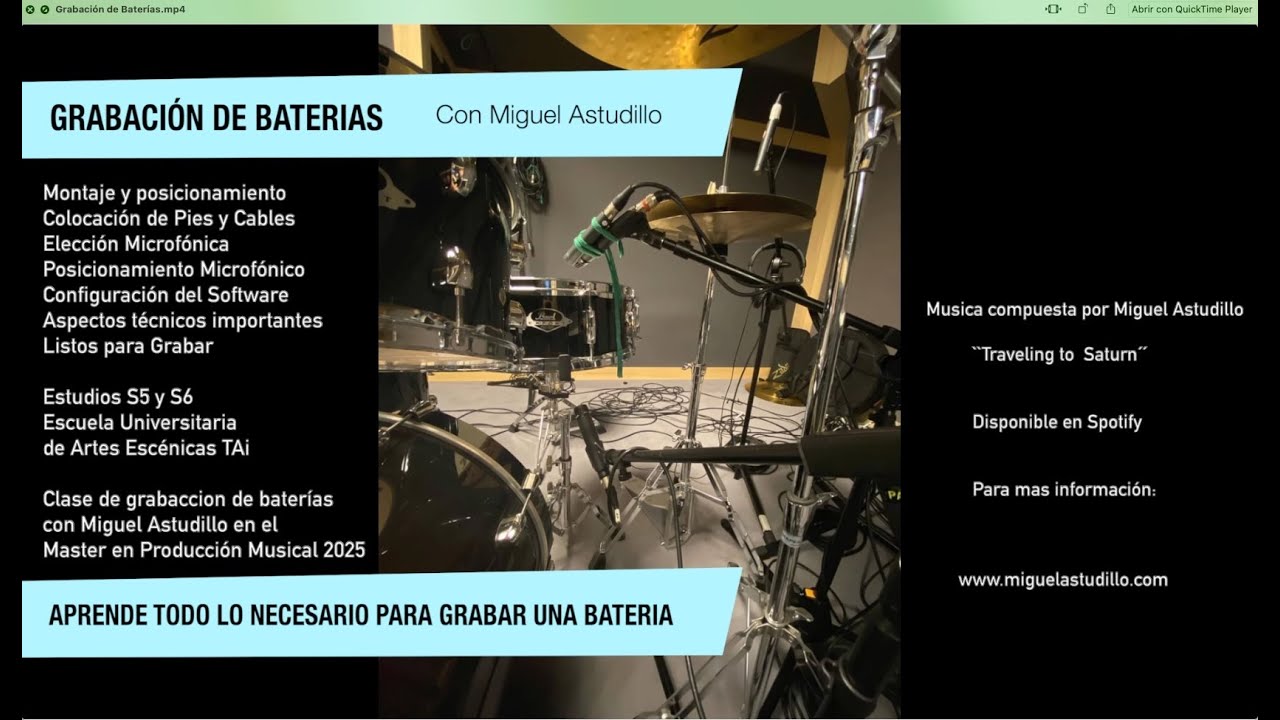 Grabación de baterías, consejos técnicos y prácticos