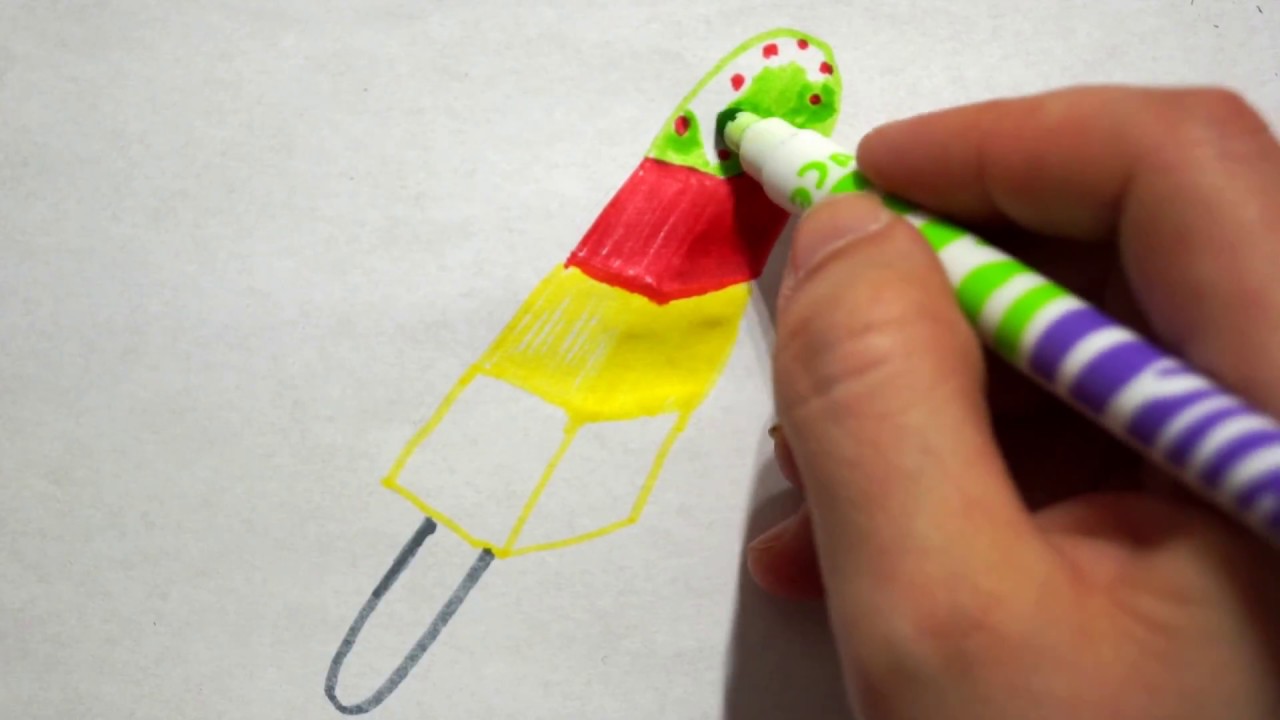 Kaktus Eis zeichnen - Malen f&uuml;r Kinder