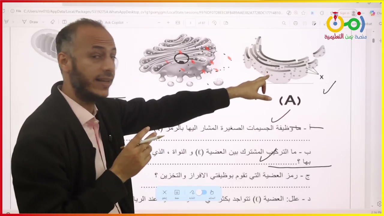 الصف الثاني عشر  علوم بيئية مراجعة الوحدة الاول فسيولوجية الكائنات الحية المائية ( اهداف و أسئلة )