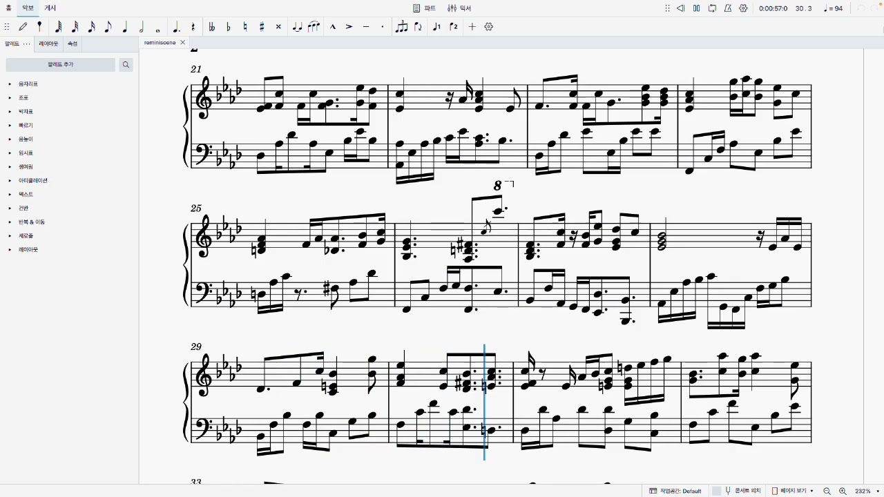 3/4 reminiscence  (goofy augh musescore cover)